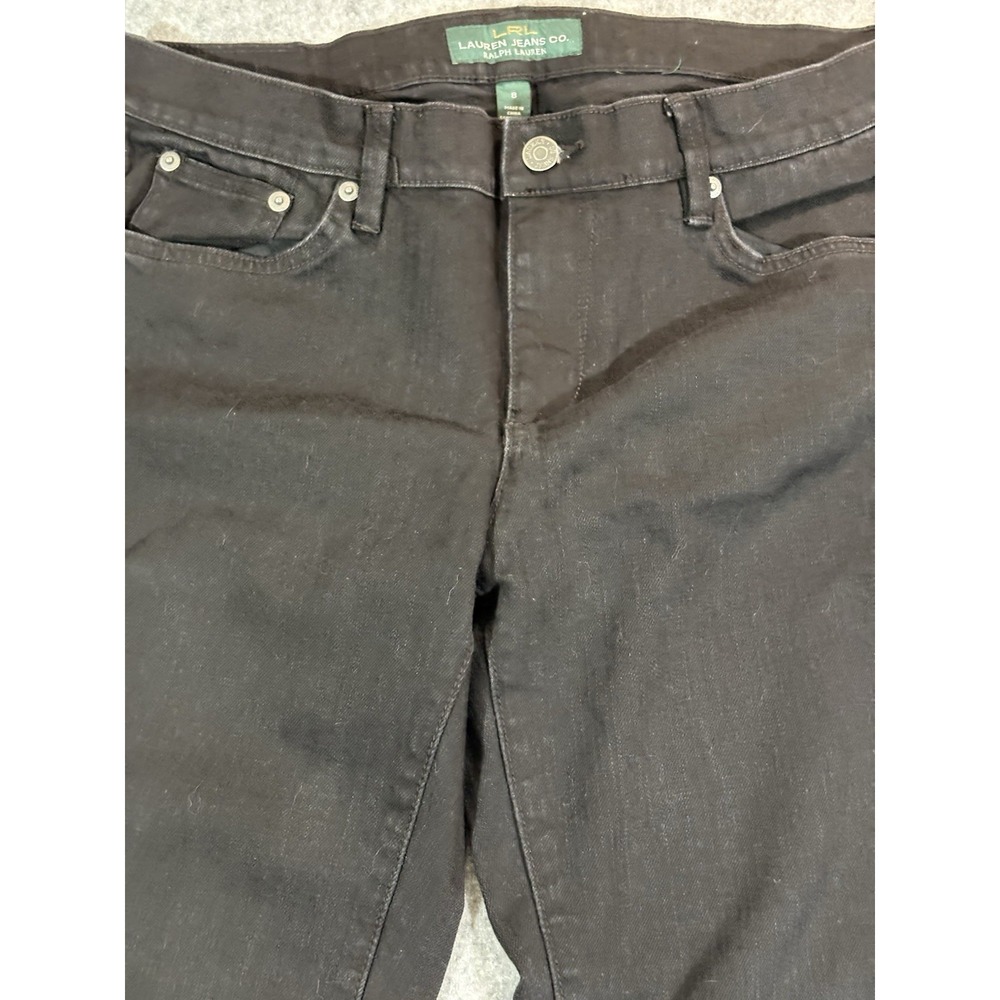 Lauren Jeans Co Ralph Lauren Womens Black Jeans Size 8 Straight Leg 31x30.5 - Picture 2 of 8